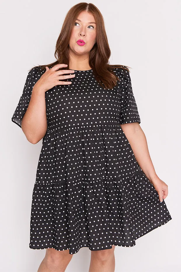 Isadora Black Spot Dress