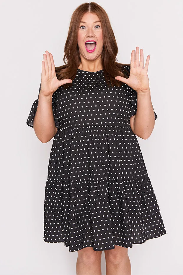 Isadora Black Spot Dress