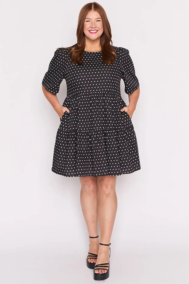 Isadora Black Spot Dress