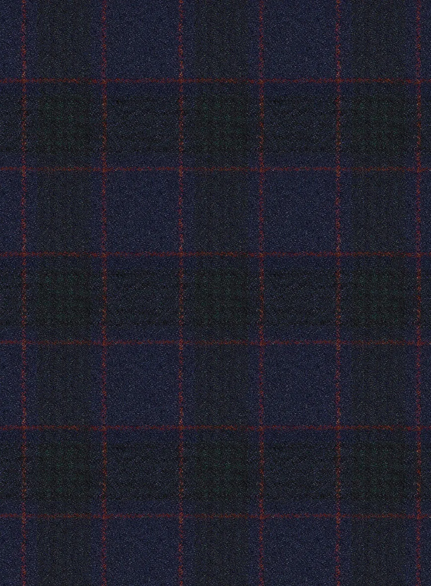 Italian Lark Indigo Blue Checks Flannel Jacket