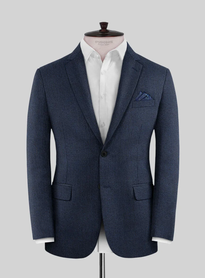 Italian Tavi Dark Blue Nailhead Flannel Jacket