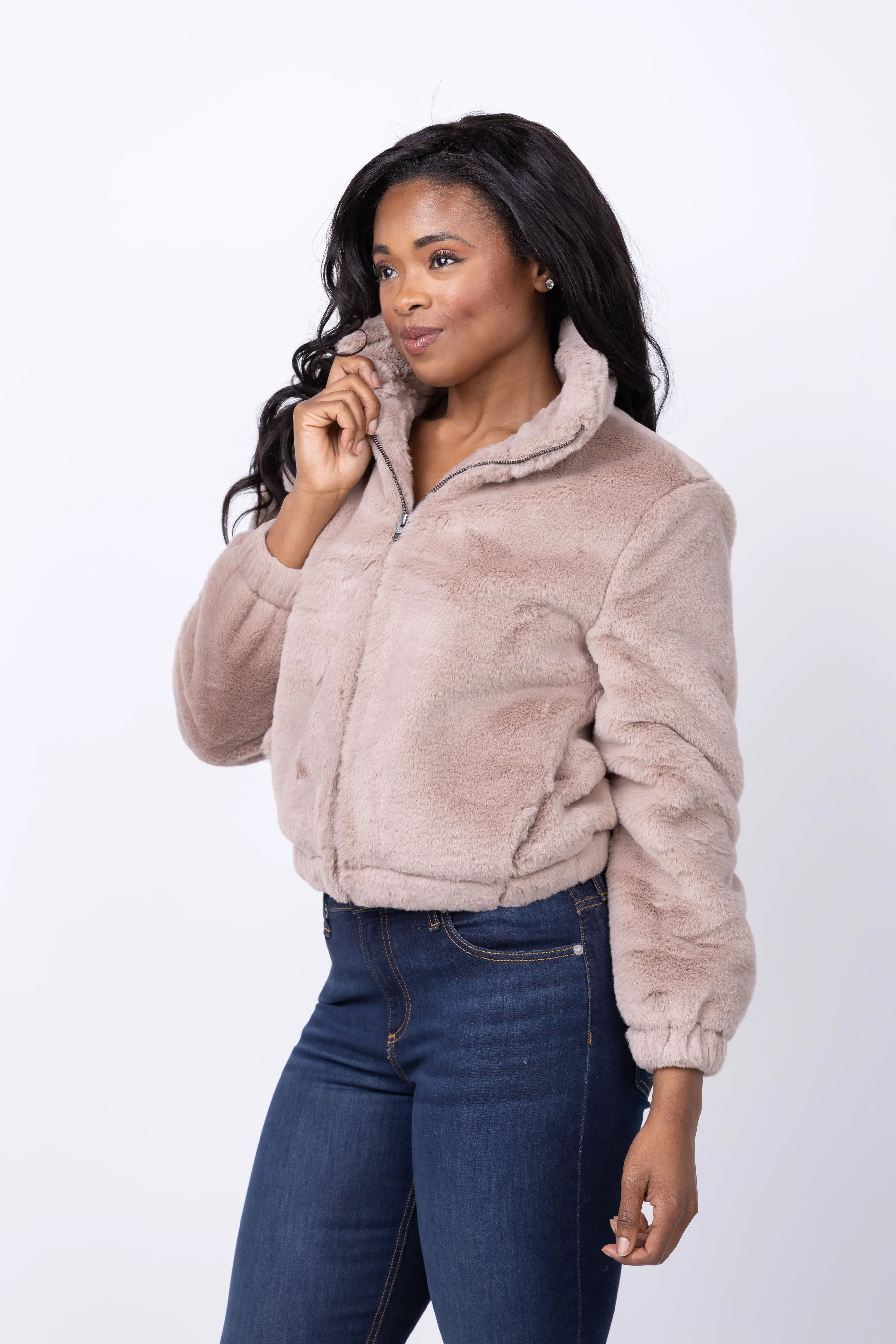 J. Society Faux Fur Jacket in Mink