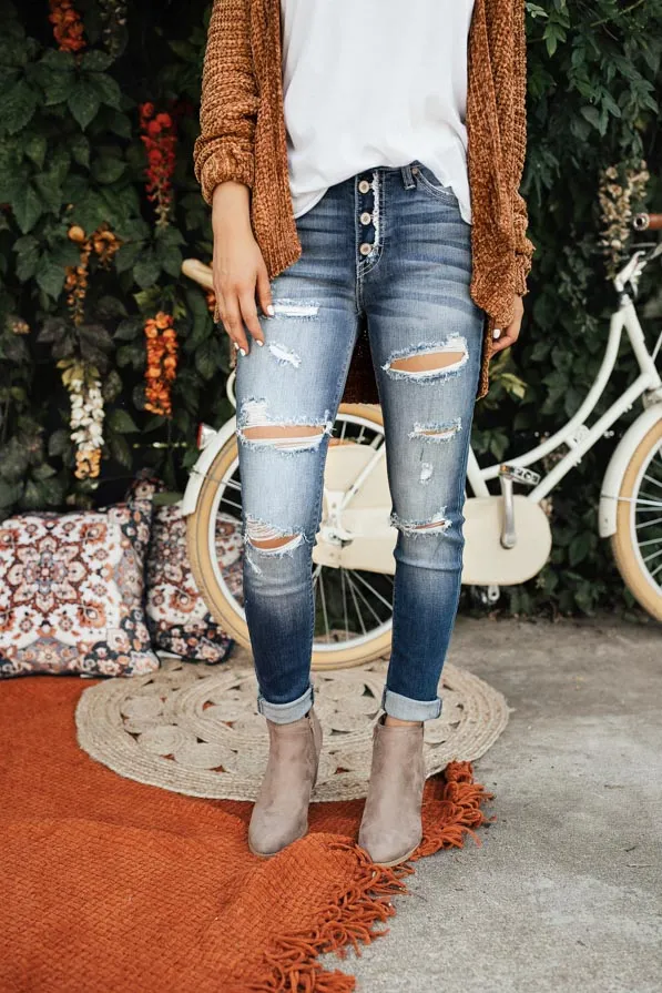 KanCan Luna High Waist Distressed Skinny