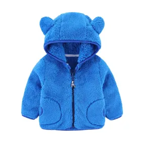 Kids' Beary Comfy Sherpa Jacket in Blue