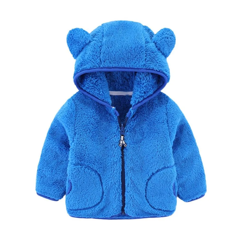 Kids' Beary Comfy Sherpa Jacket in Blue