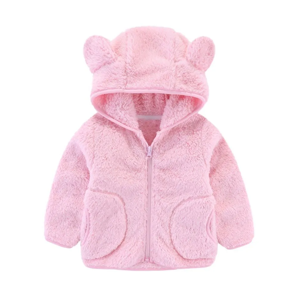 Kids' Beary Comfy Sherpa Jacket in Pink