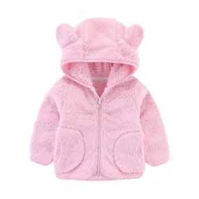 Kids' Beary Comfy Sherpa Jacket in Pink