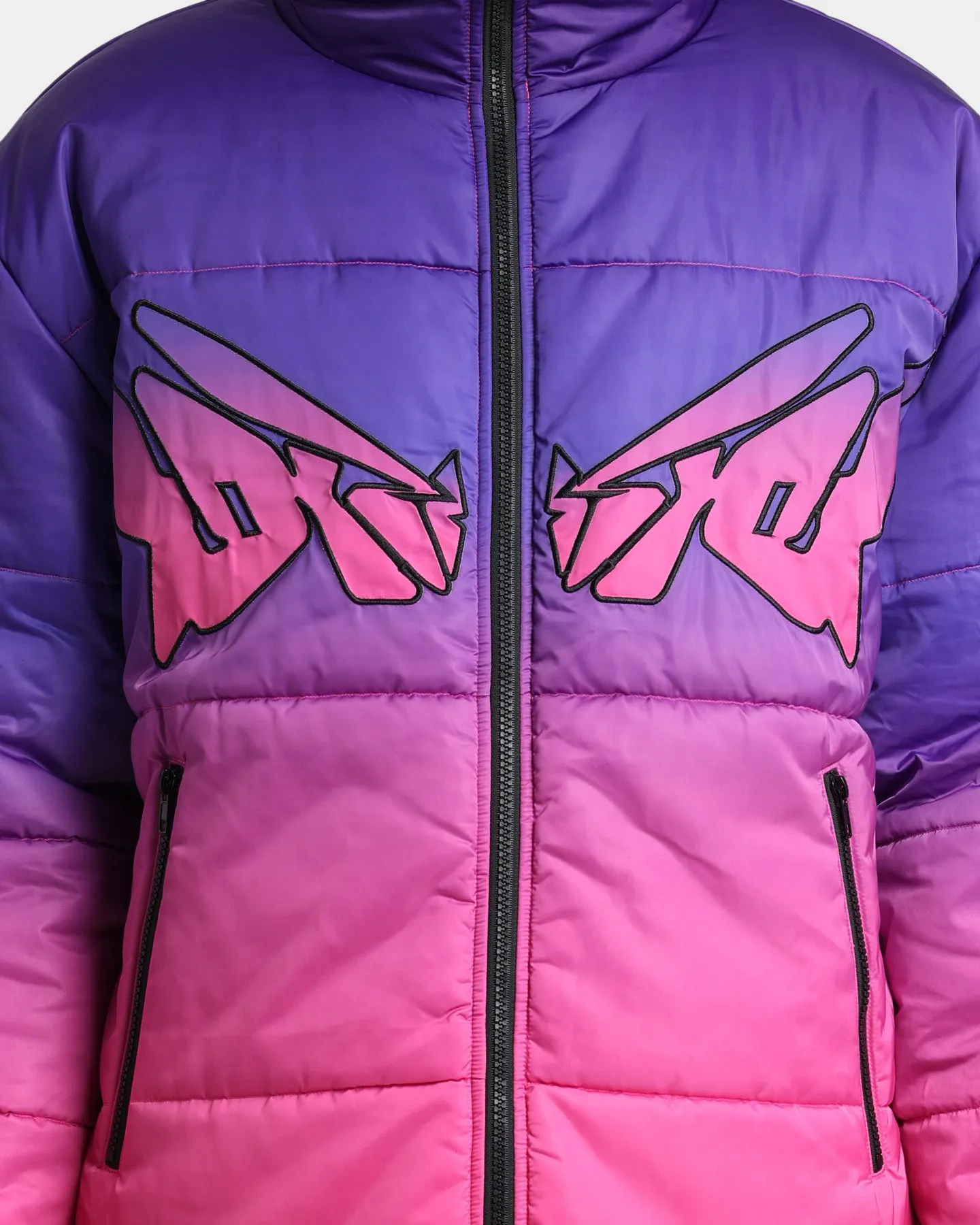 Loiter Cyber Gradient Puffer Jacket Pink/Purple