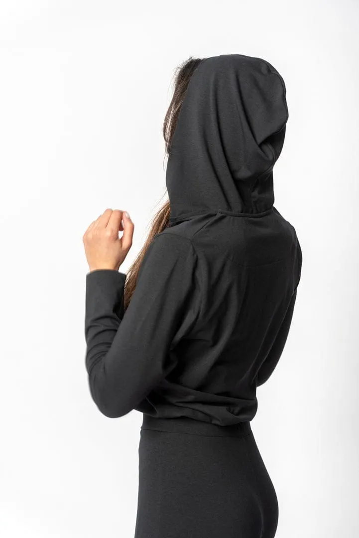 Lyocell Hoodie Jumpsuit | Black