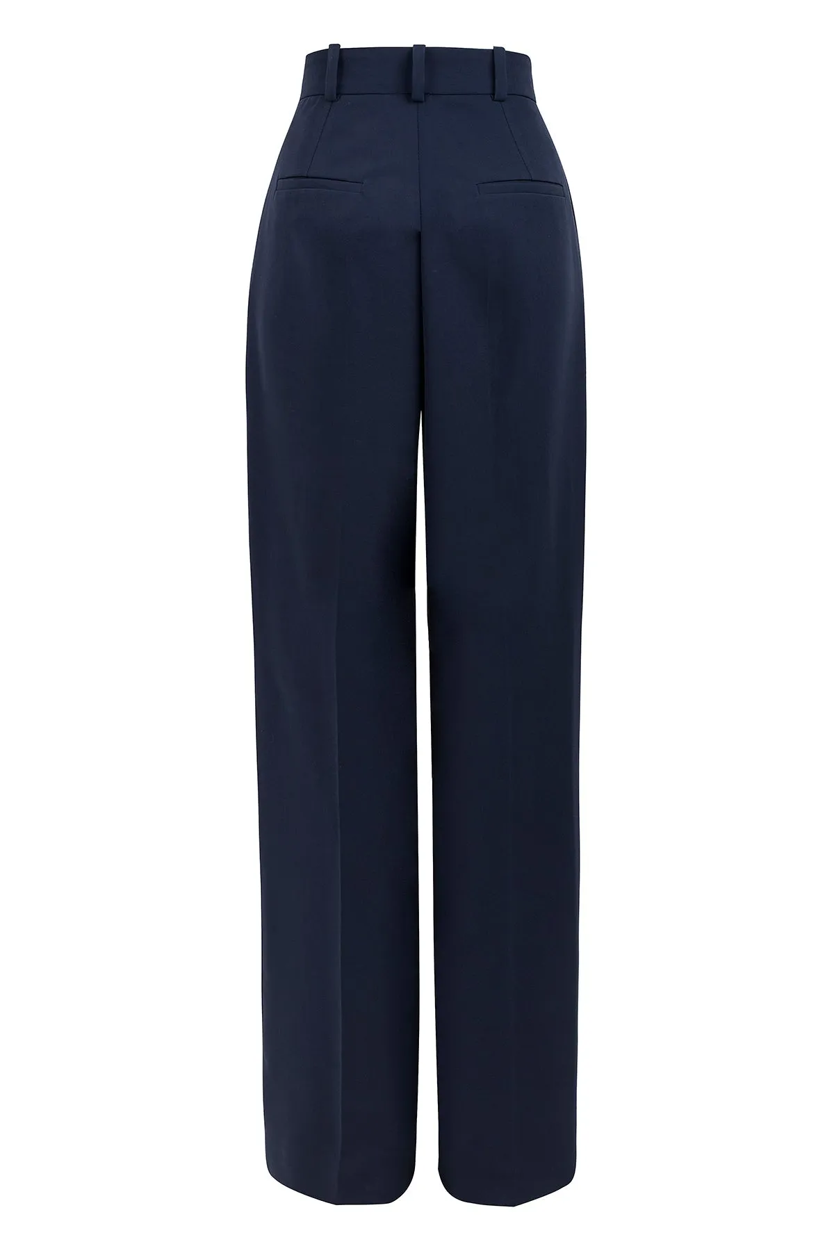 Mazarine High-Waist Trousers Navy