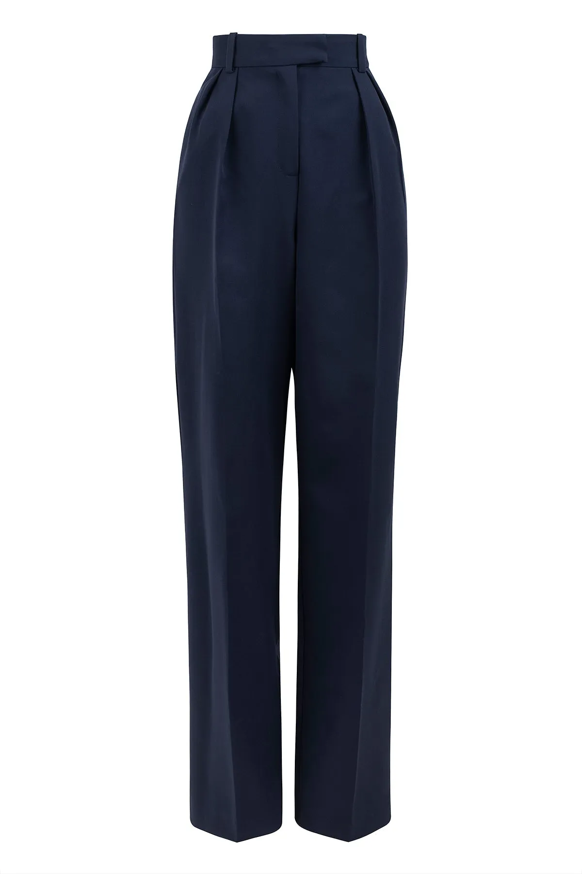 Mazarine High-Waist Trousers Navy