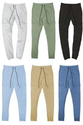 Mens Basic Sweat Pants Cargo Joggers