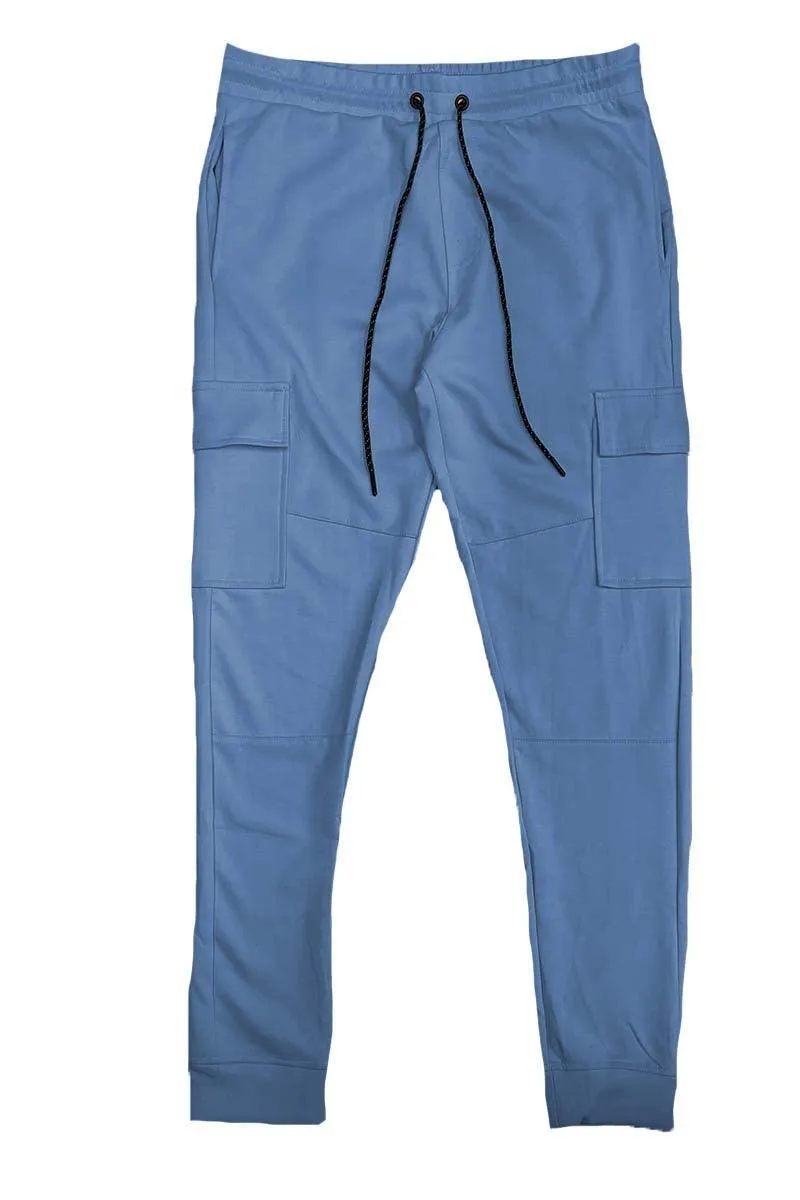 Mens Basic Sweat Pants Cargo Joggers