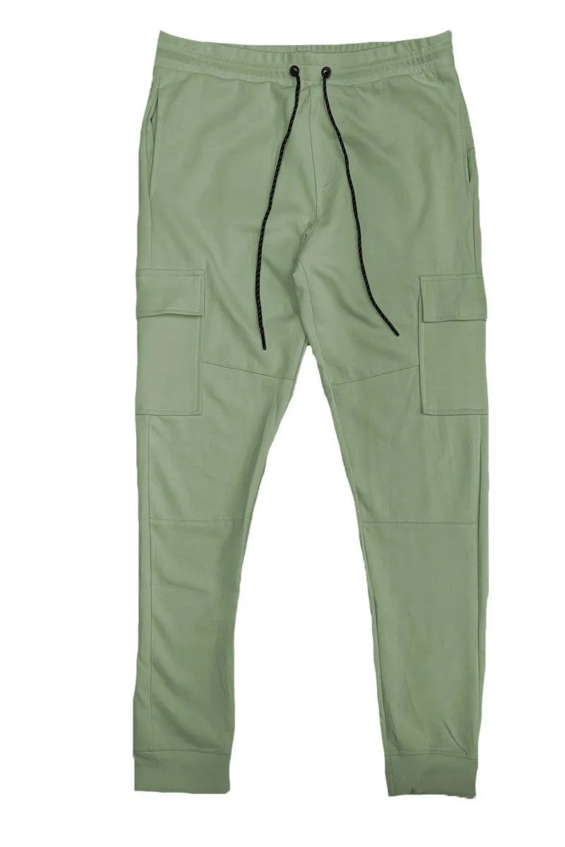 Mens Basic Sweat Pants Cargo Joggers