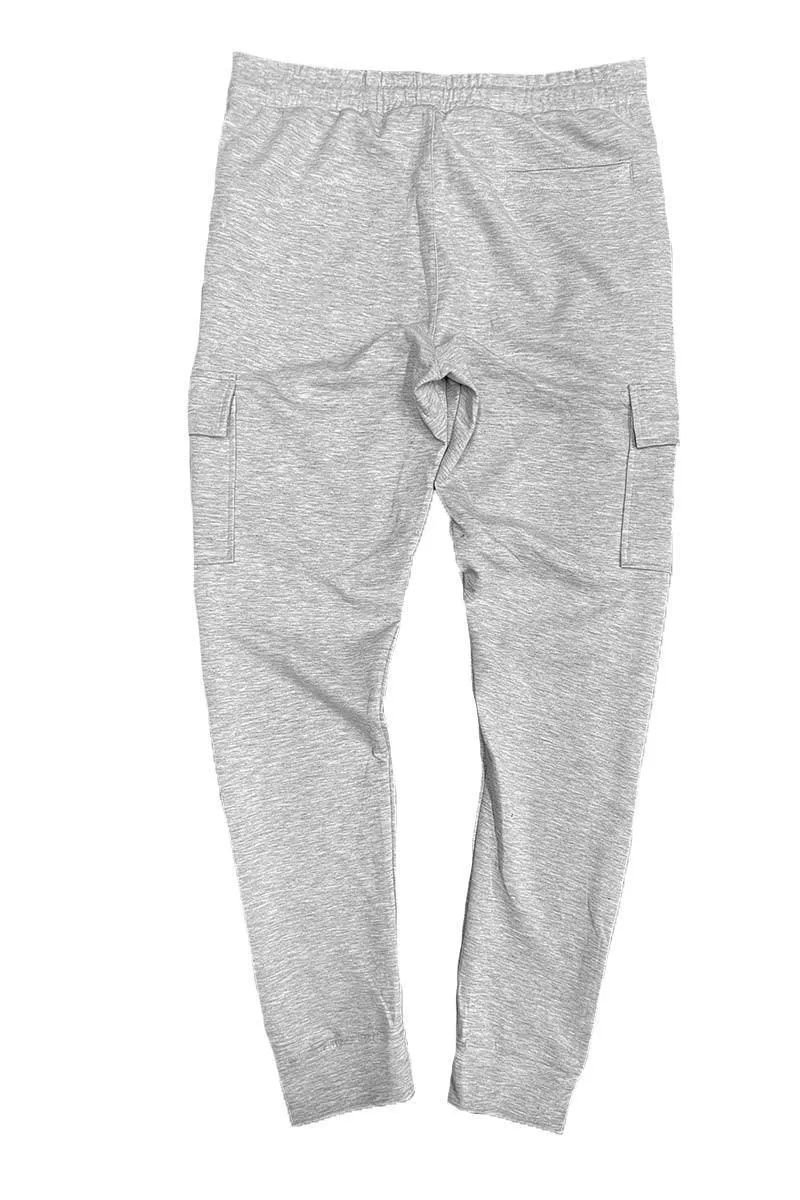 Mens Basic Sweat Pants Cargo Joggers