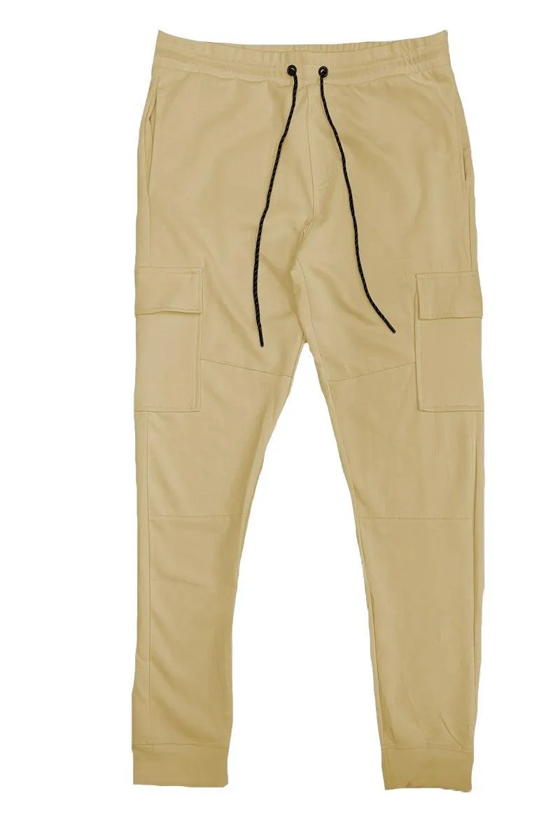 Mens Basic Sweat Pants Cargo Joggers