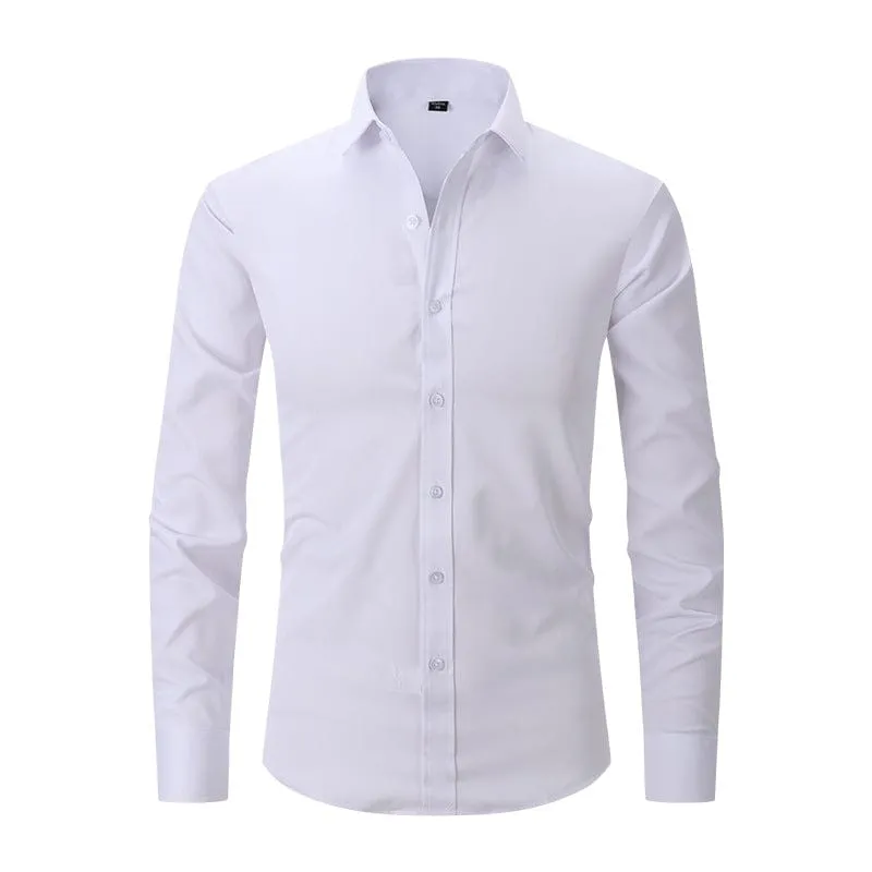 Men's Business Solid Color Fashion Slim Fit Shirt