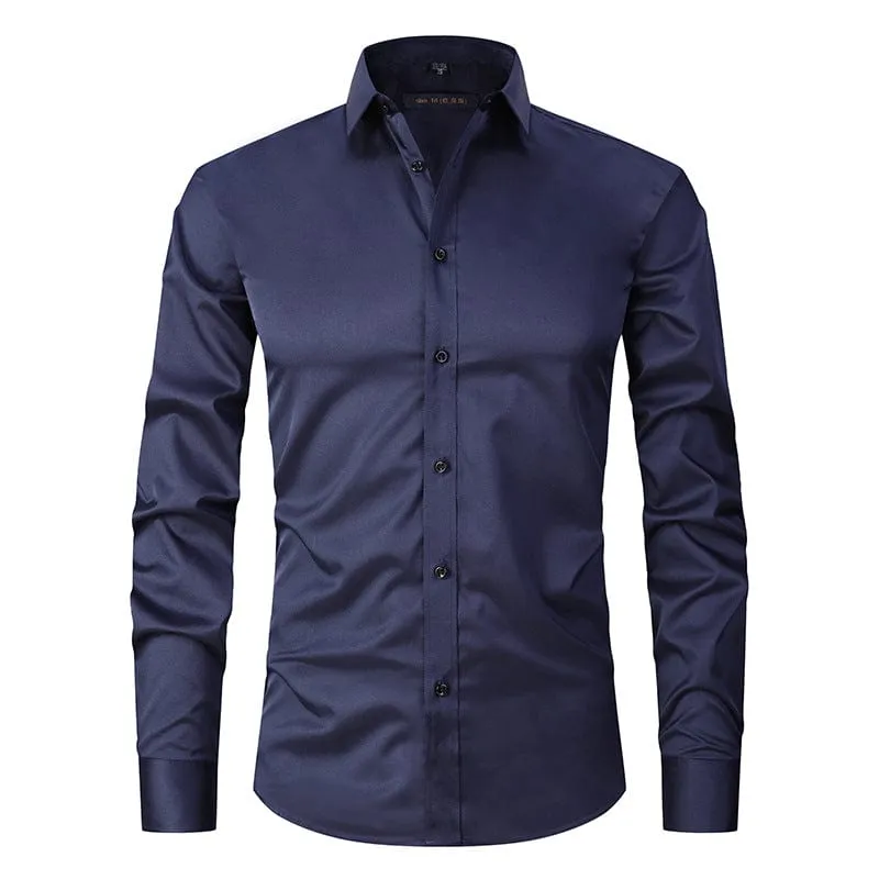 Men's Business Solid Color Fashion Slim Fit Shirt