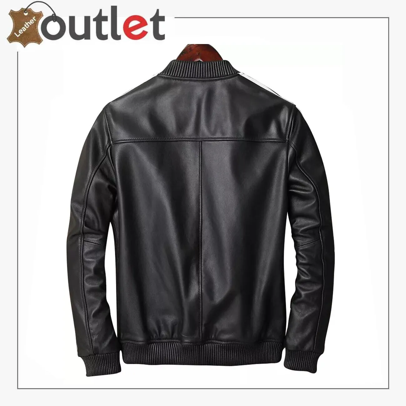 Men's Real Lamb Leather Bomber Jacket