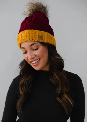 Minnesota Maroon & Gold POM Beanie Hat