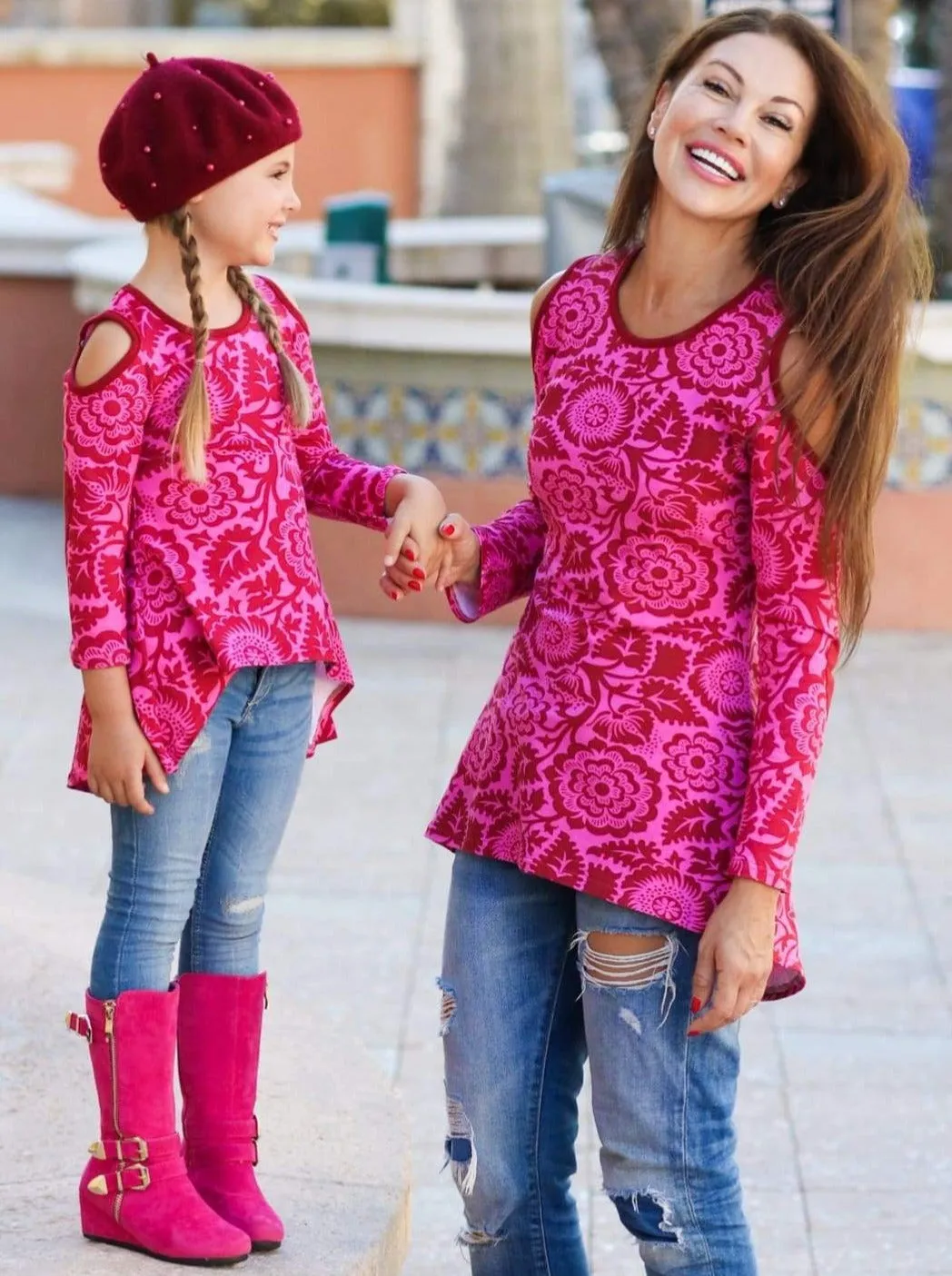 Mommy And Me Swirling Hearts Top