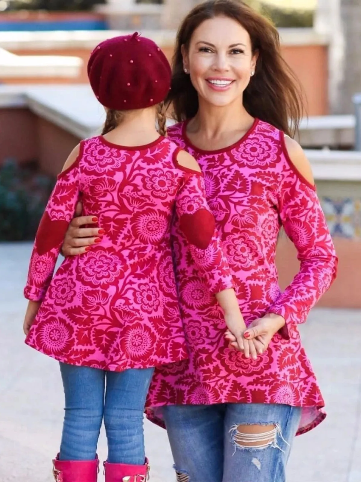 Mommy And Me Swirling Hearts Top