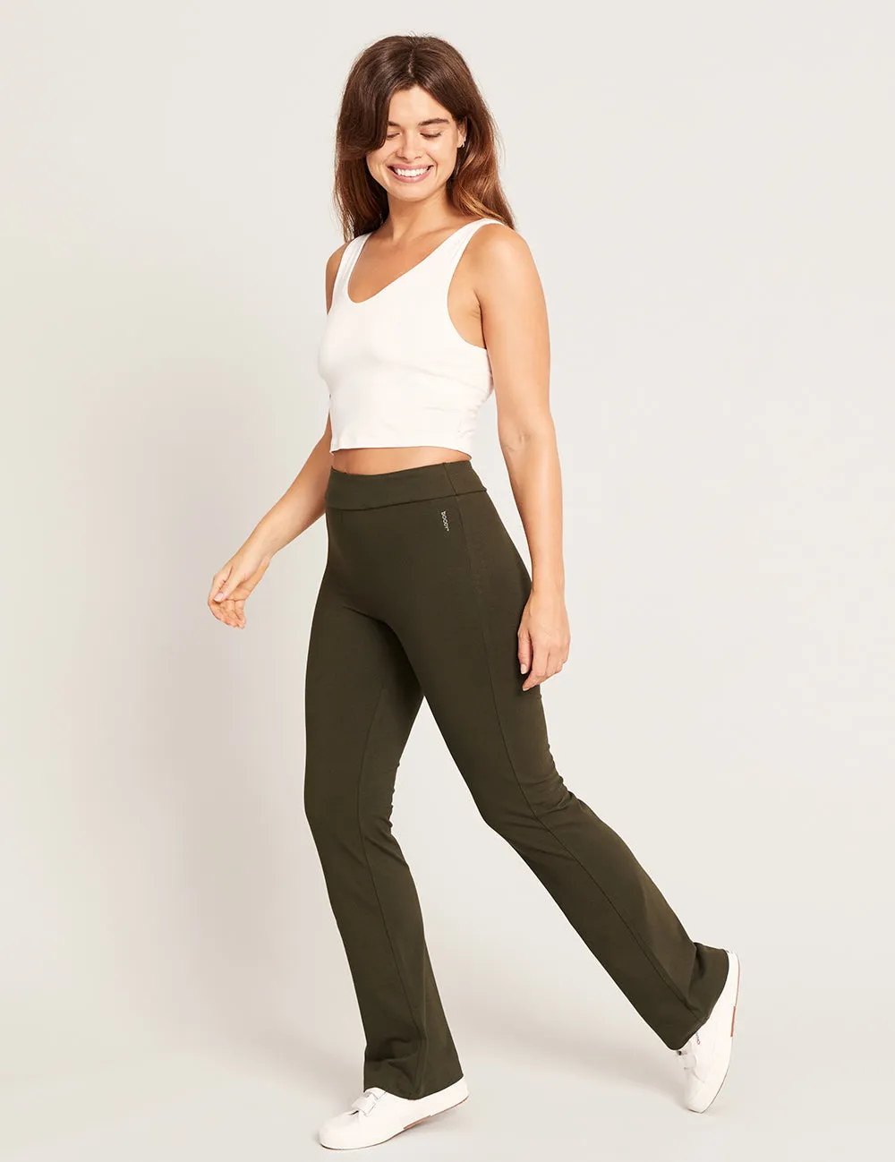 Motivate High Waist Flare Pant - Dark Olive