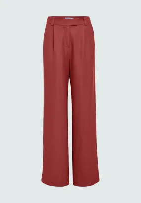 MSAuguste HW Linen Pants - Barn Red