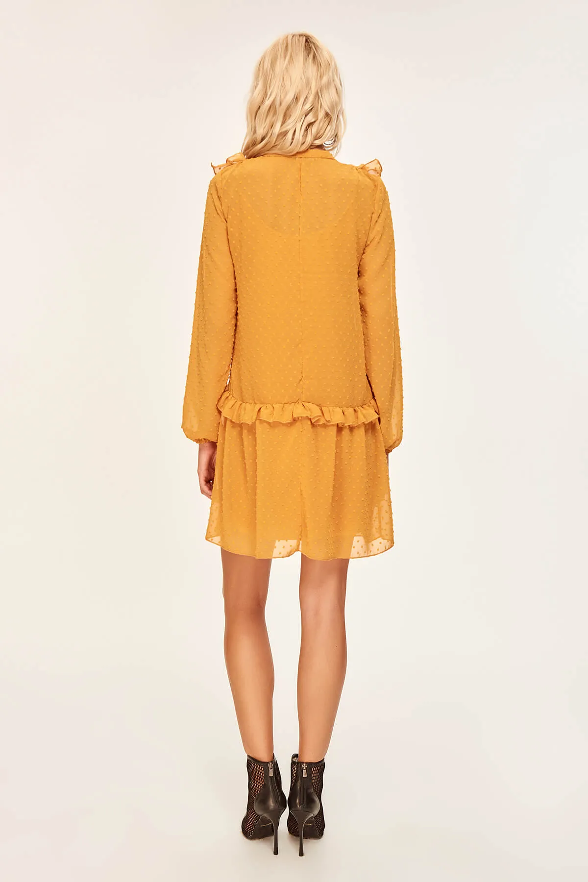 Mustard Ruffled Mini