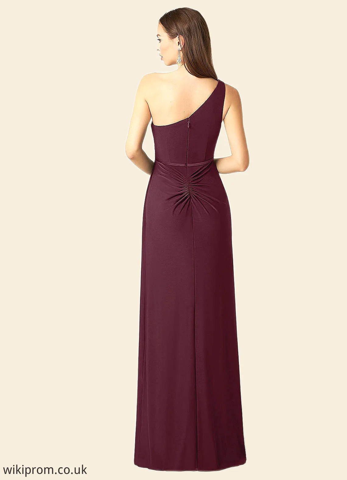 Natalee Sheath Ruched Luxe Knit Floor-Length Dress SWKP0019808