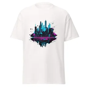 Neon AI Skyline Graphic Tee 8