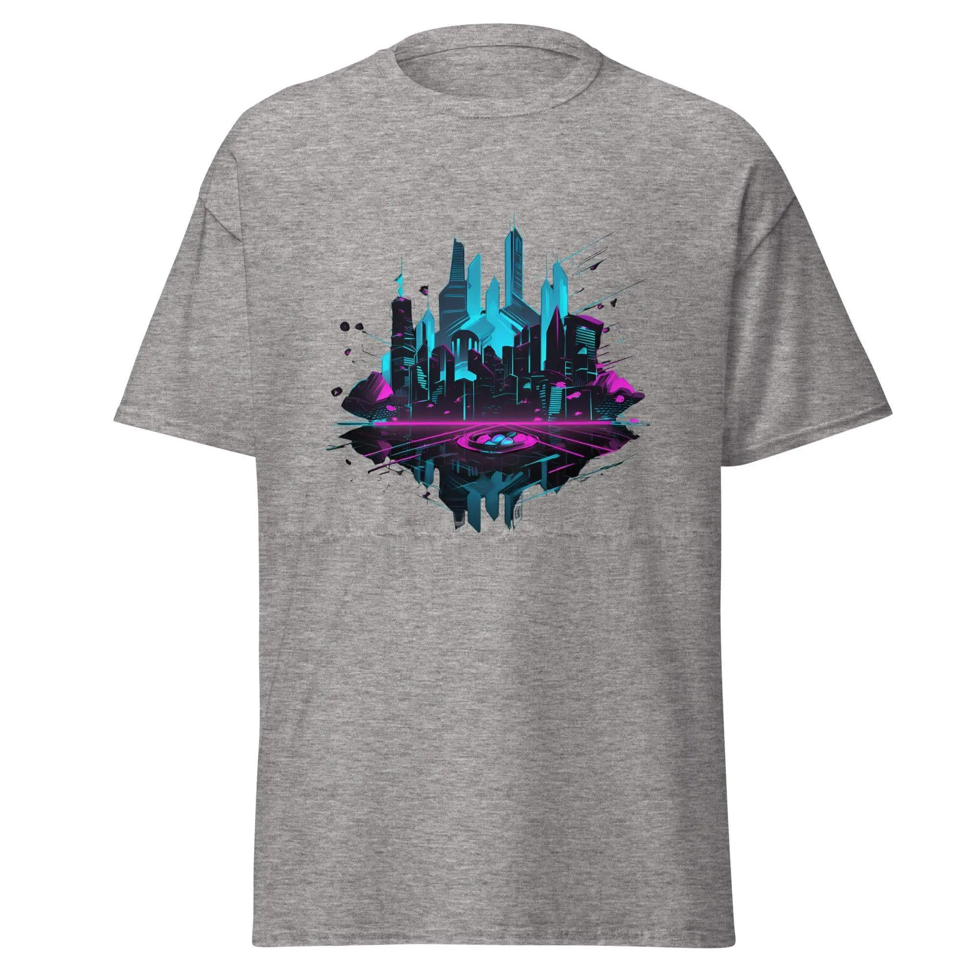 Neon AI Skyline Graphic Tee 8