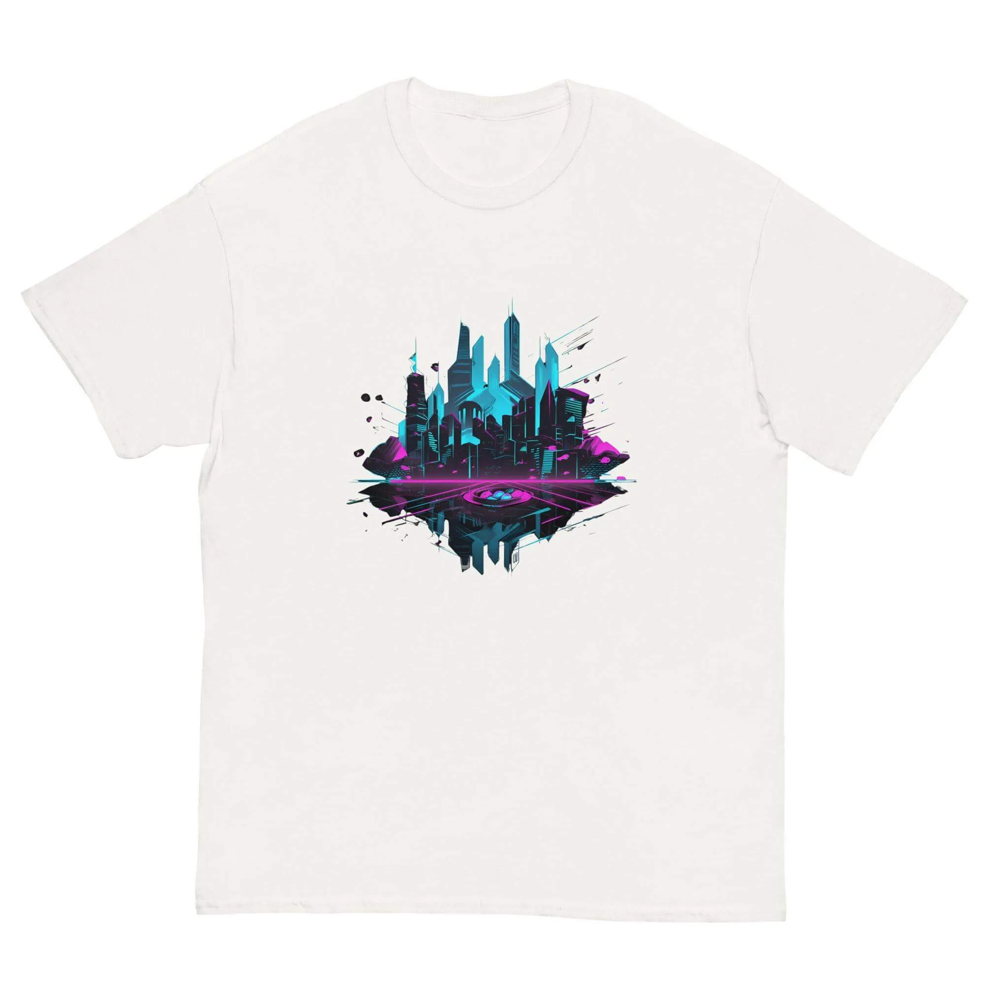 Neon AI Skyline Graphic Tee 8