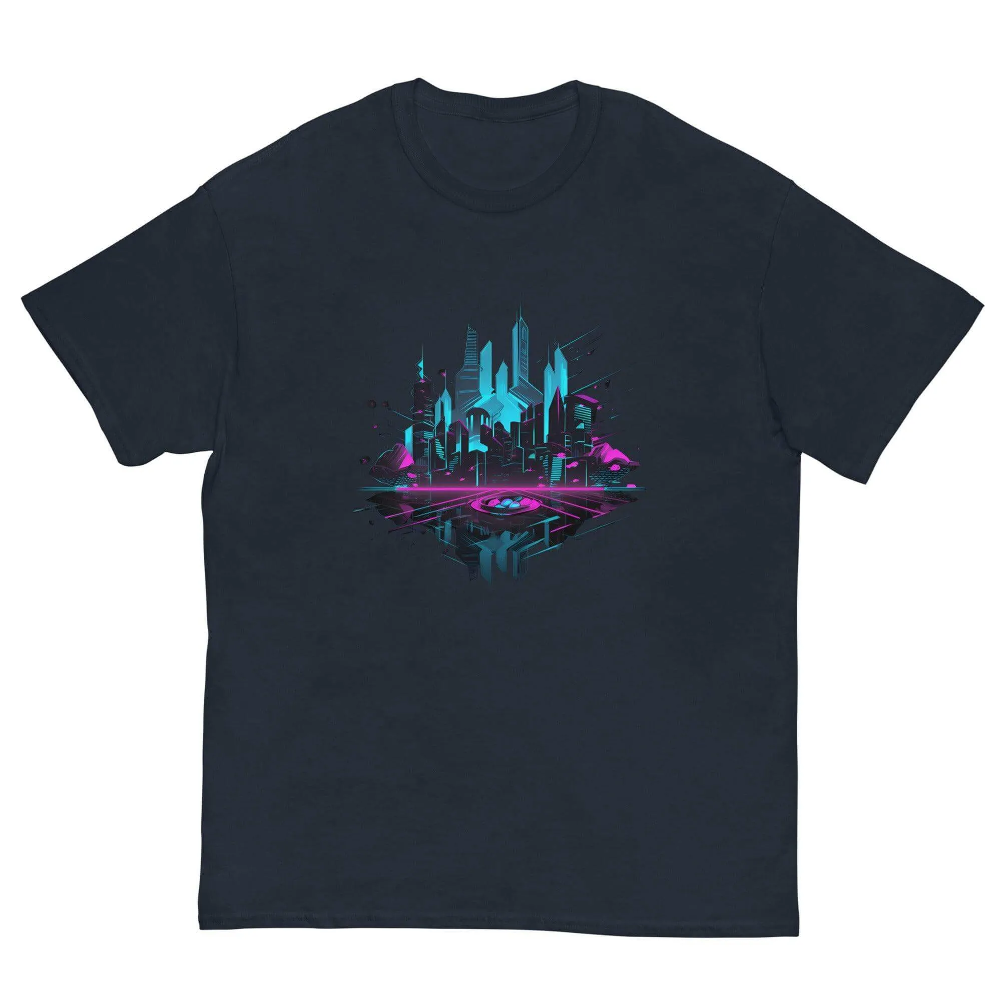 Neon AI Skyline Graphic Tee 8