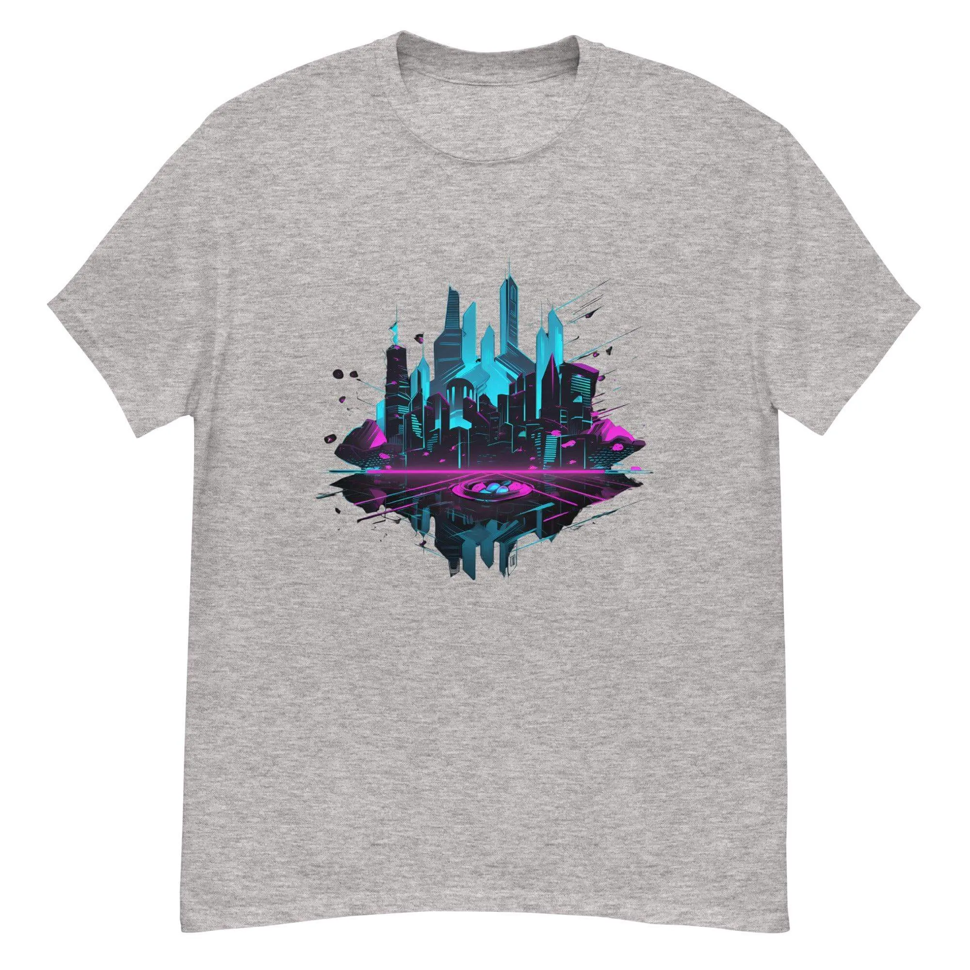 Neon AI Skyline Graphic Tee 8