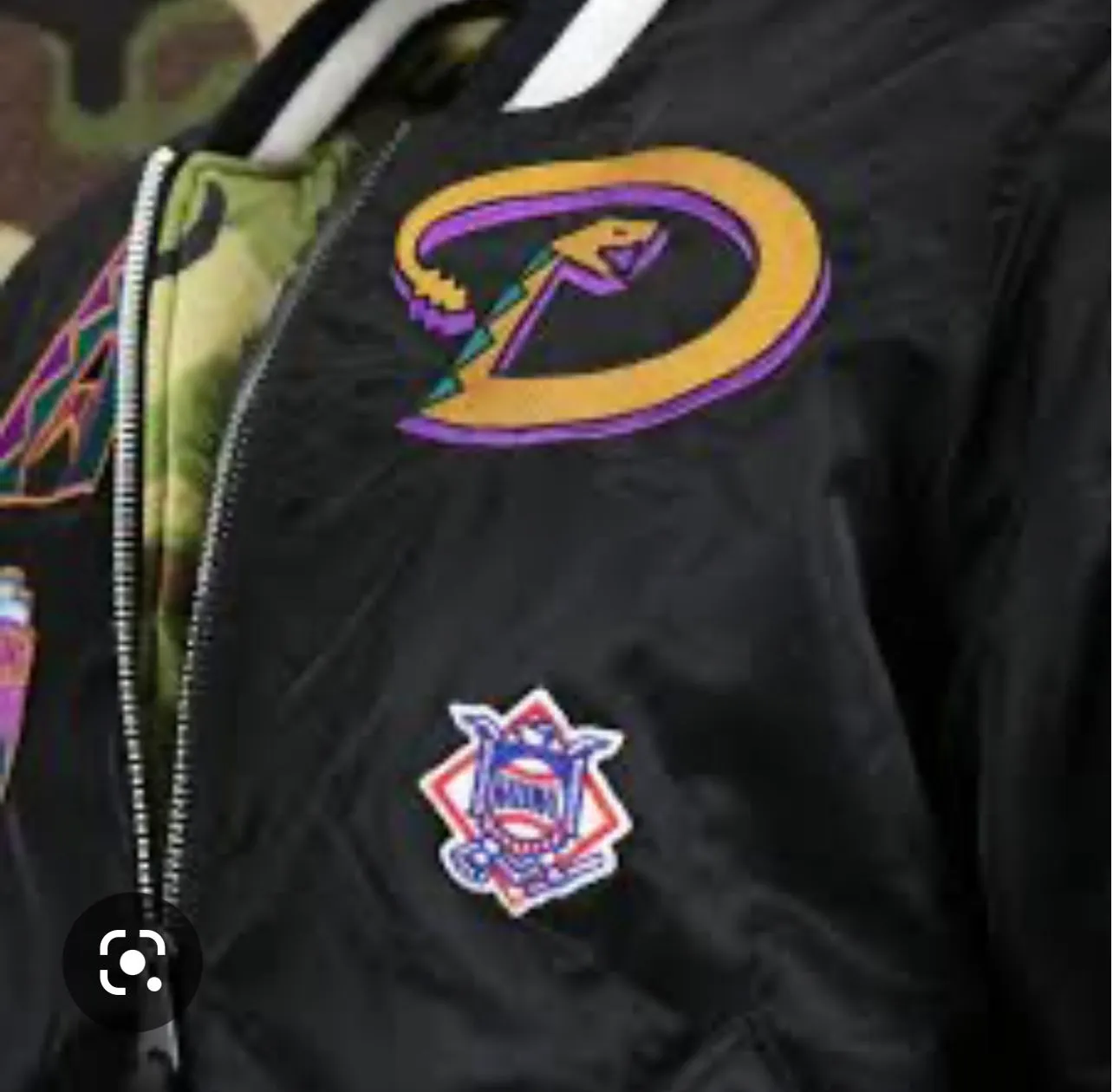 NEW ERA X ALPHA INDUSTRIES ARIZONA DIAMONDBACKS REVERSIBLE BOMBER JACKET