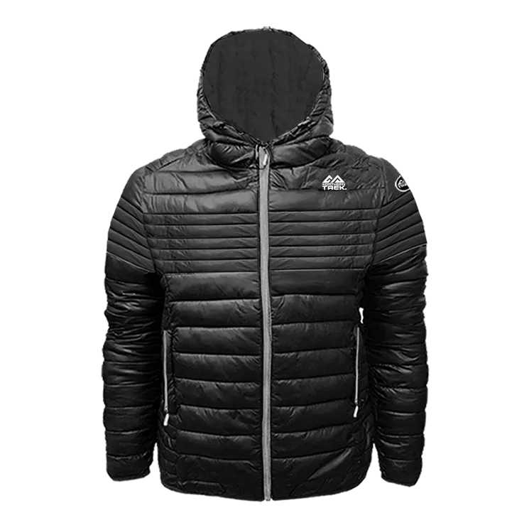 Northern Trek Men's Solid Puffer Hooded Jacket