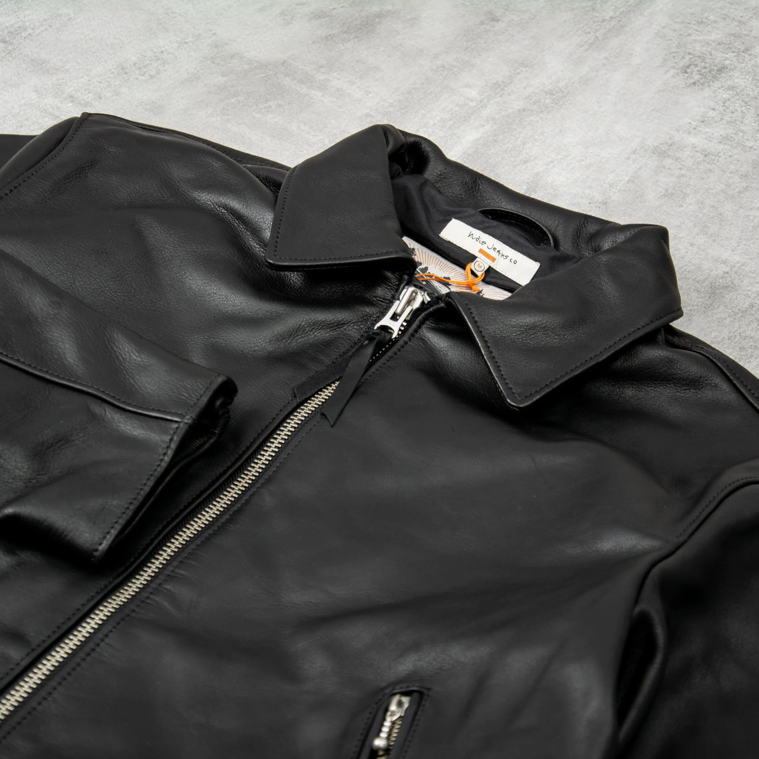 Nudie Eddy Rider Leather Jacket - Black