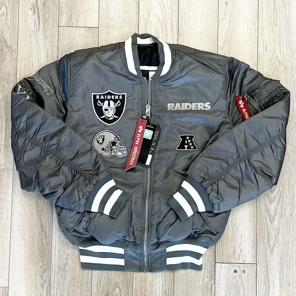 Oakland Raiders New Era Cap X Alpha Industries EXCLUSIVE Bomber Jacket (Team Color)