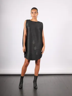 Orbit Tunic in Black by Pleats Please Issey Miyake