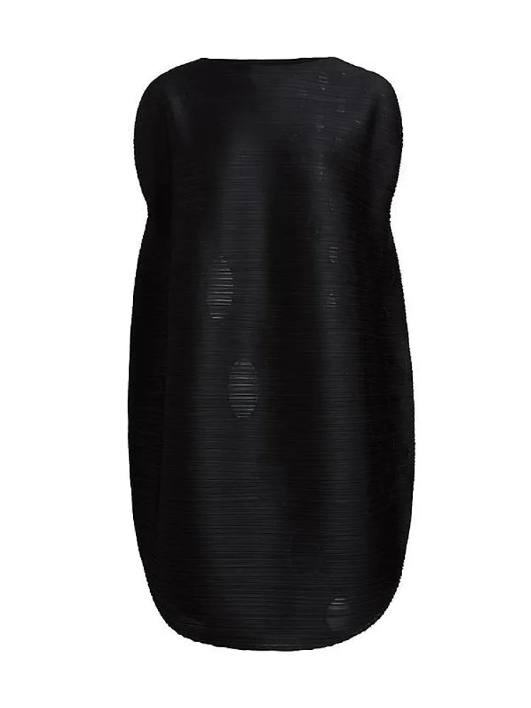 Orbit Tunic in Black by Pleats Please Issey Miyake