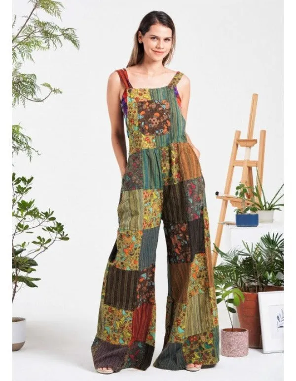 Overalls - Patch Wide Leg Shroom - Unique