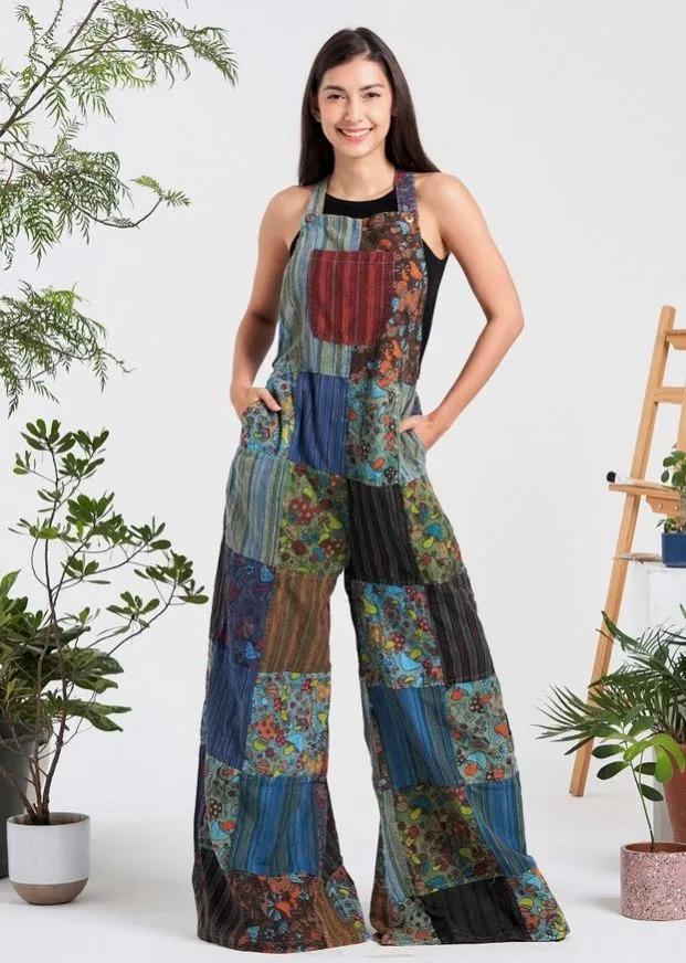 Overalls - Patch Wide Leg Shroom - Unique