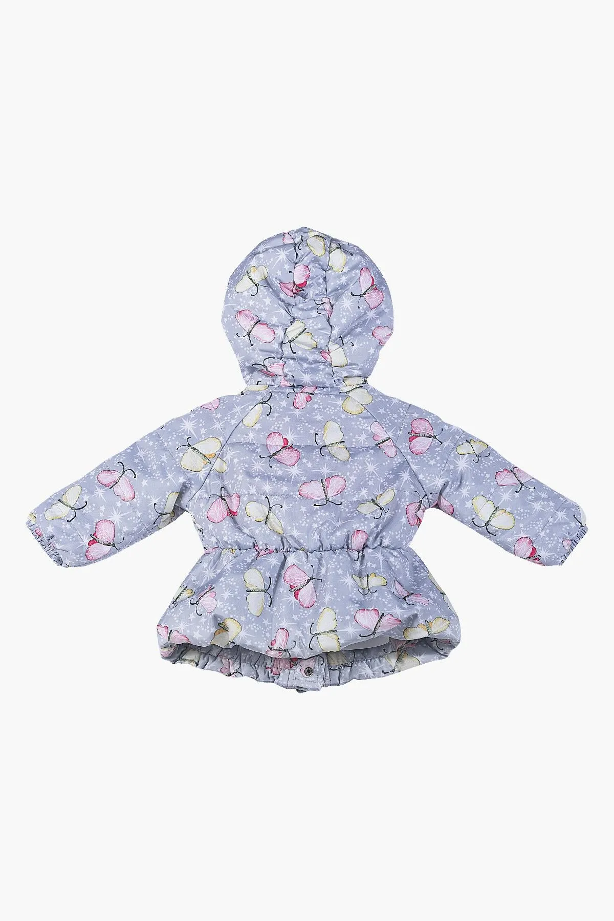 Paper Wings Butterfly Sparkle Puffer Girls Jacket