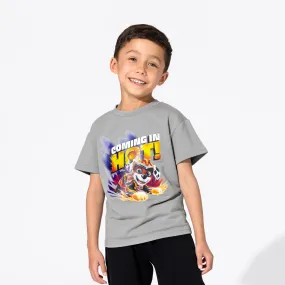 PAW Patrol: The Mighty Movie Marshall Stormy Grey Bamboo Terry Kids Oversized T-Shirt