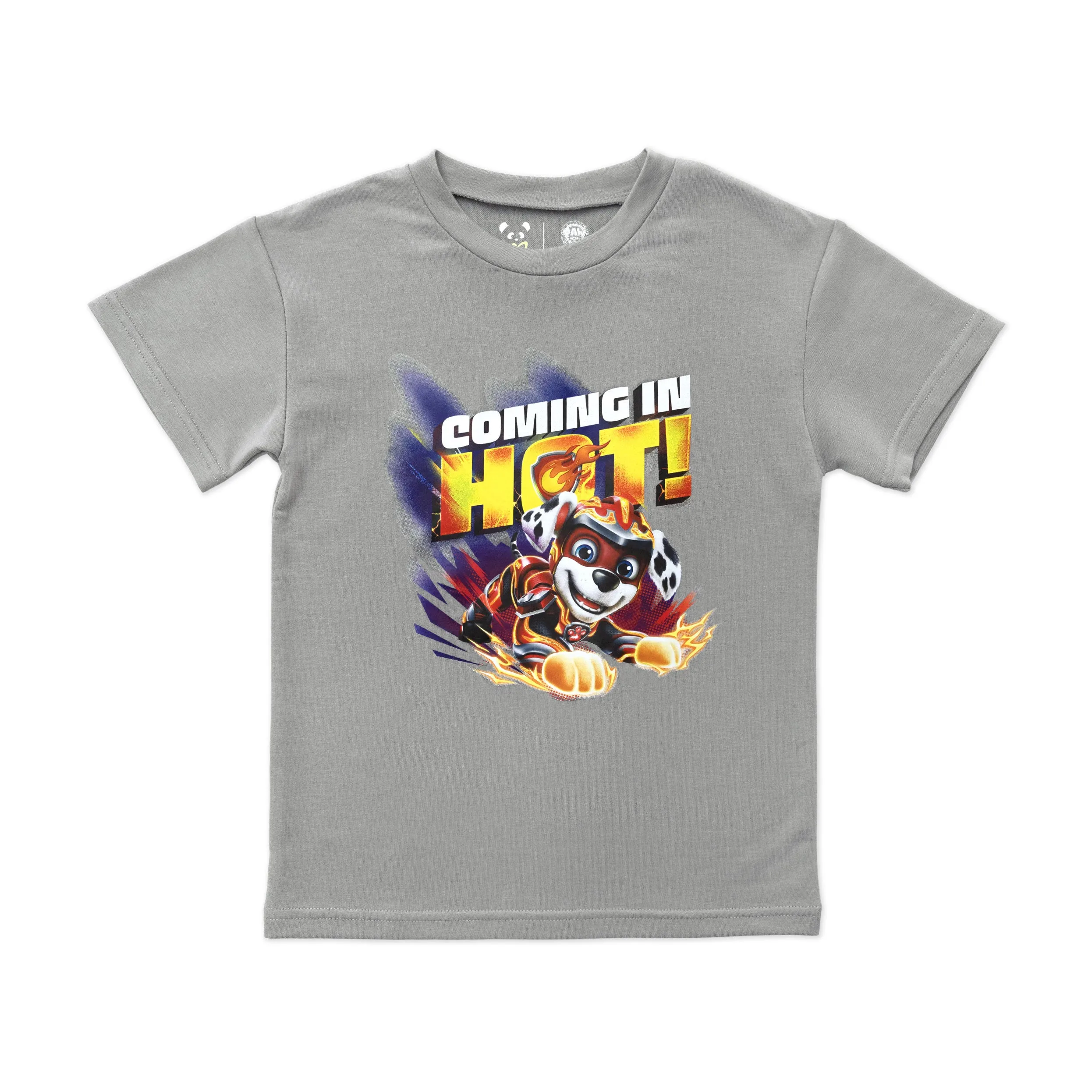 PAW Patrol: The Mighty Movie Marshall Stormy Grey Bamboo Terry Kids Oversized T-Shirt