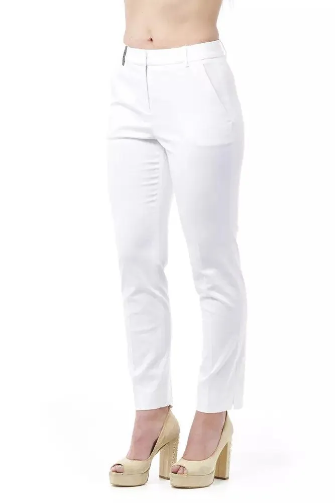 Peserico Chic High Waist Cigarette Leg Trousers