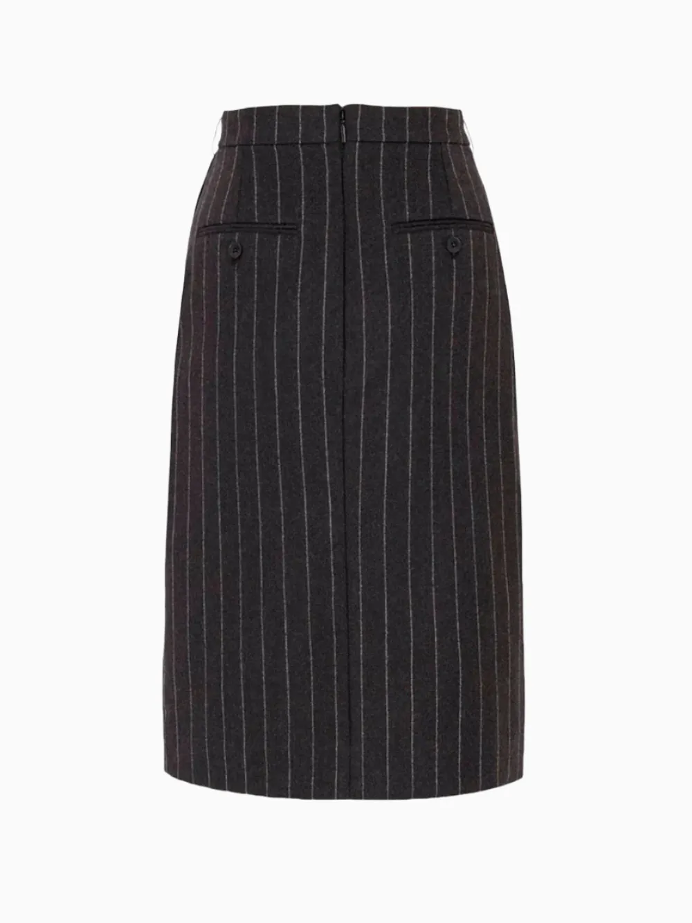 Pinstriped pencil skirt