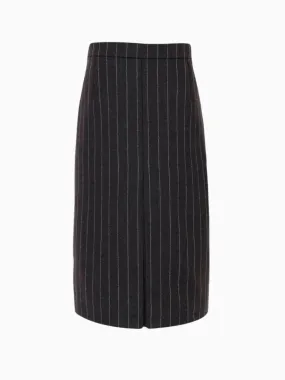 Pinstriped pencil skirt