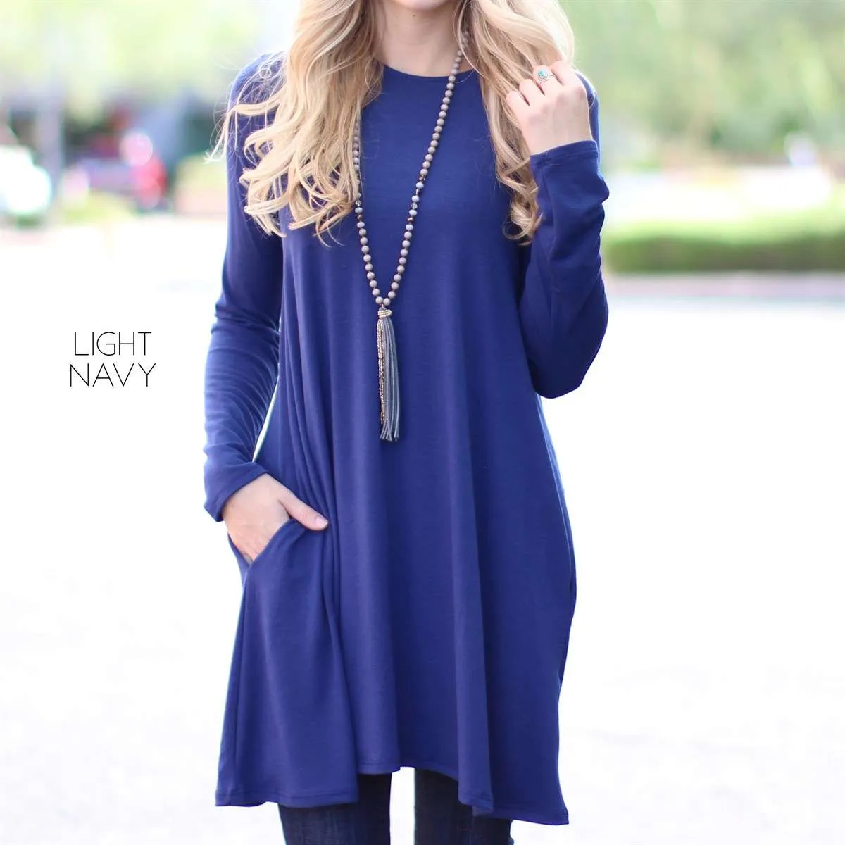 Pocket Tunic Dress | S-XL